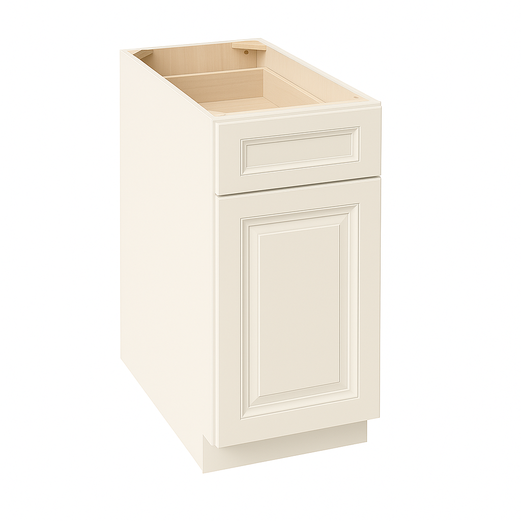DI-B15: Dallas Ivory Shaker 15" 1 Drawer 1 Door Standard Base Cabinet