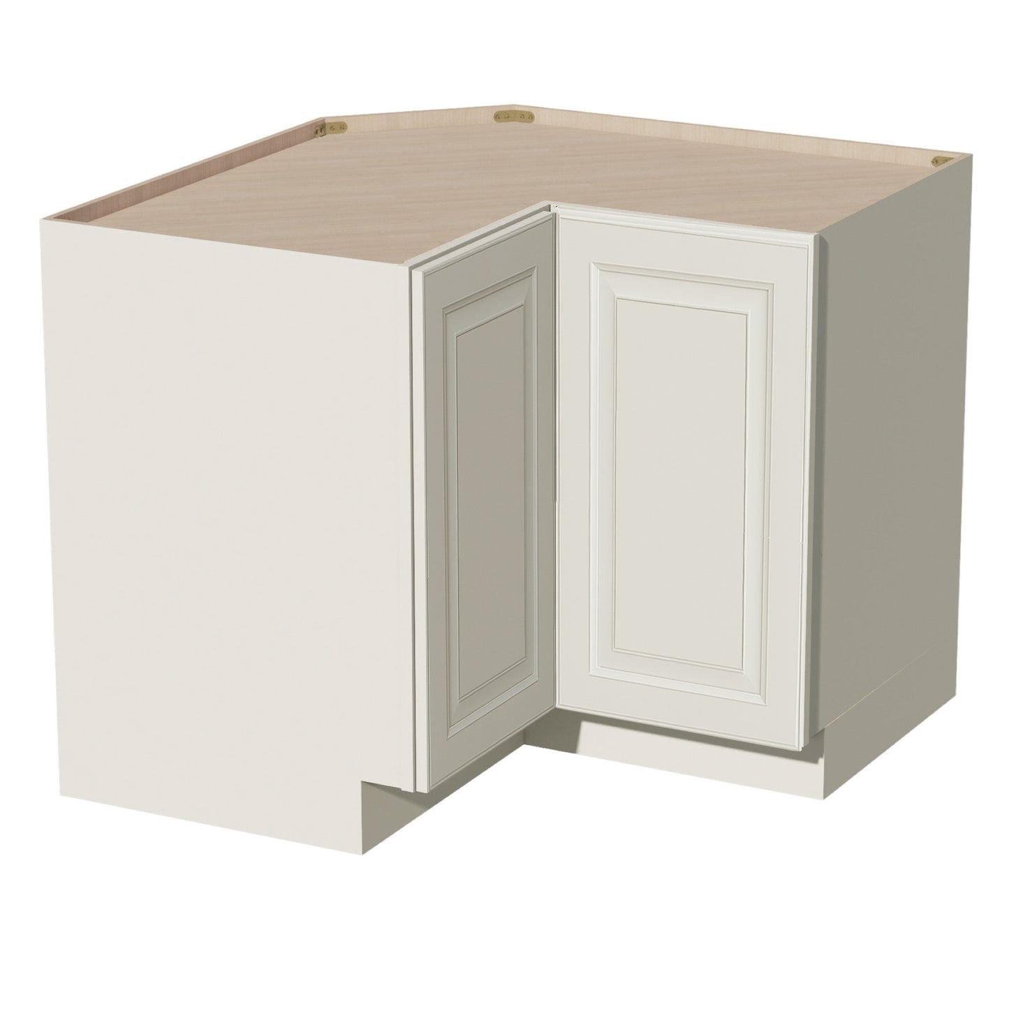 DI-LSB33: Dallas Ivory Shaker 33" 2 Doors Lazy Susan Corner Base Cabinet