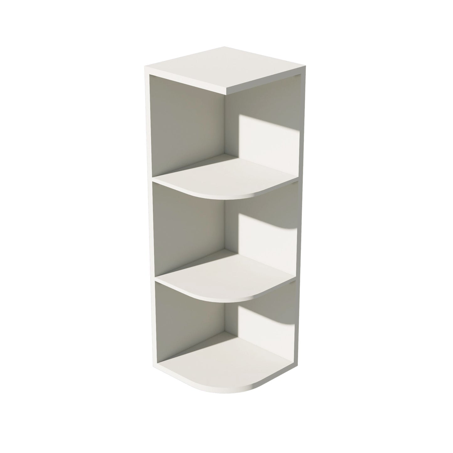 DI-OE1236: Dallas Ivory Shaker 12"W x 36"H 4 Shelves Wall End Shelf Cabinet