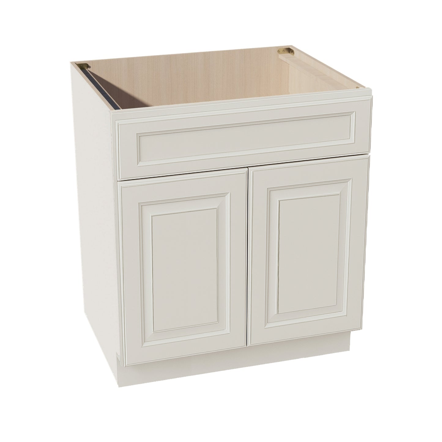 DI-SB30: Dallas Ivory Shaker 30" 2 Doors 1 False Drawer Sink Base Cabinet
