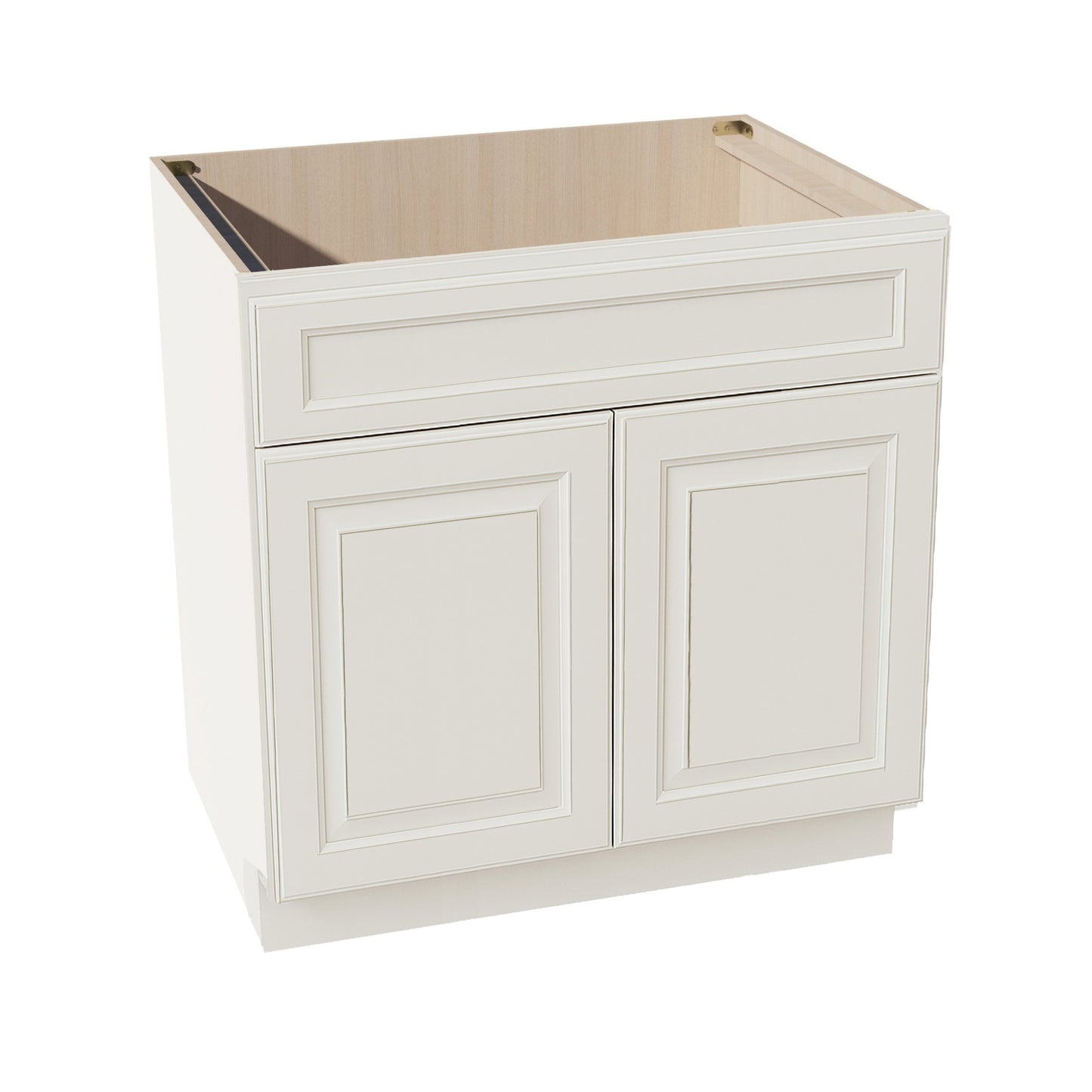 DI-SB33: Dallas Ivory Shaker 33" 2 Doors 1 False Drawer Sink Base Cabinet