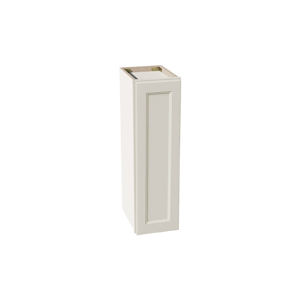 DI-W0930: Dallas Ivory Shaker 09"W x 30"H 1 Door & 2 Shelves Standard Wall Cabinet