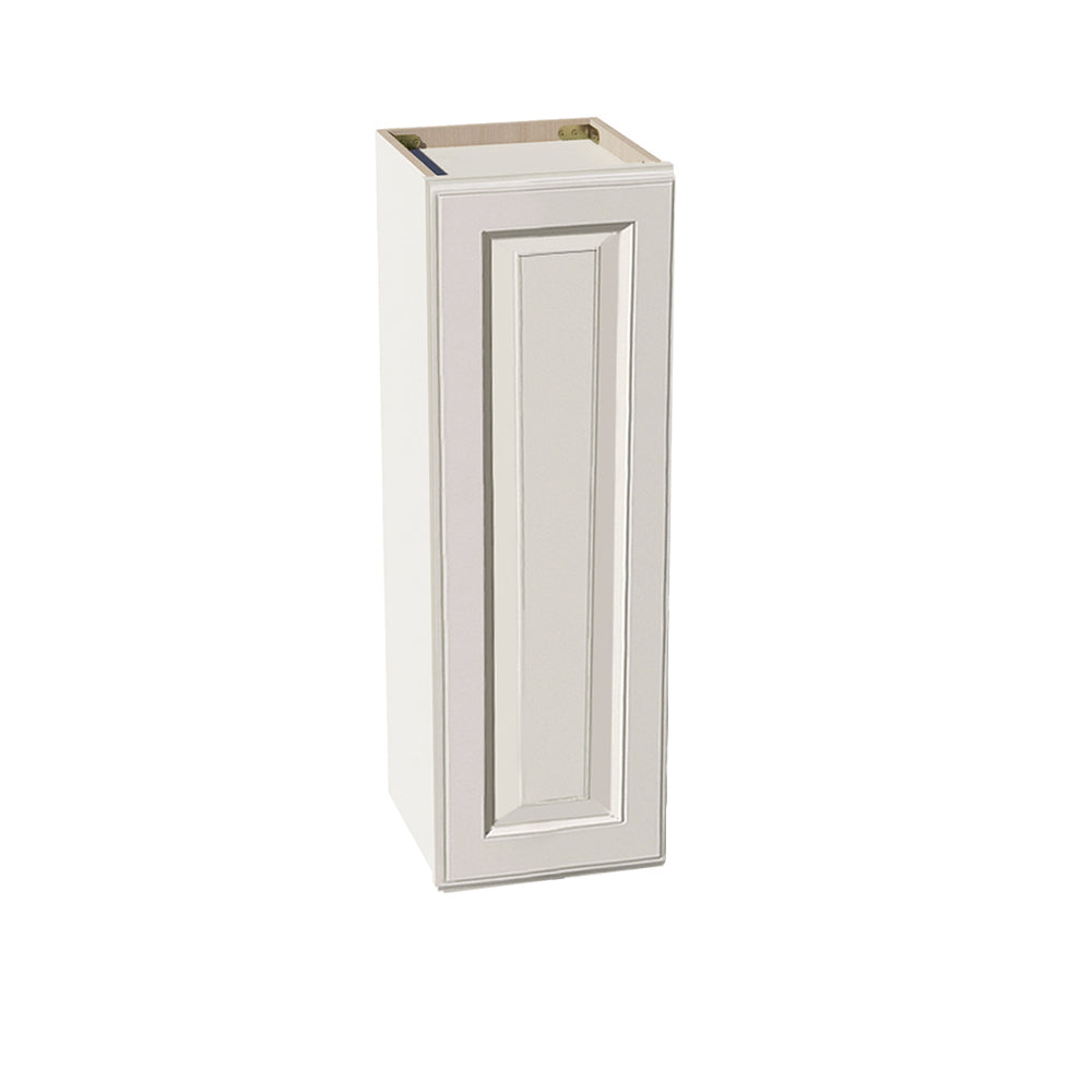 DI-W1236: Dallas Ivory Shaker 12"W x 36"H 1 Door & 2 Shelves Standard Wall Cabinet