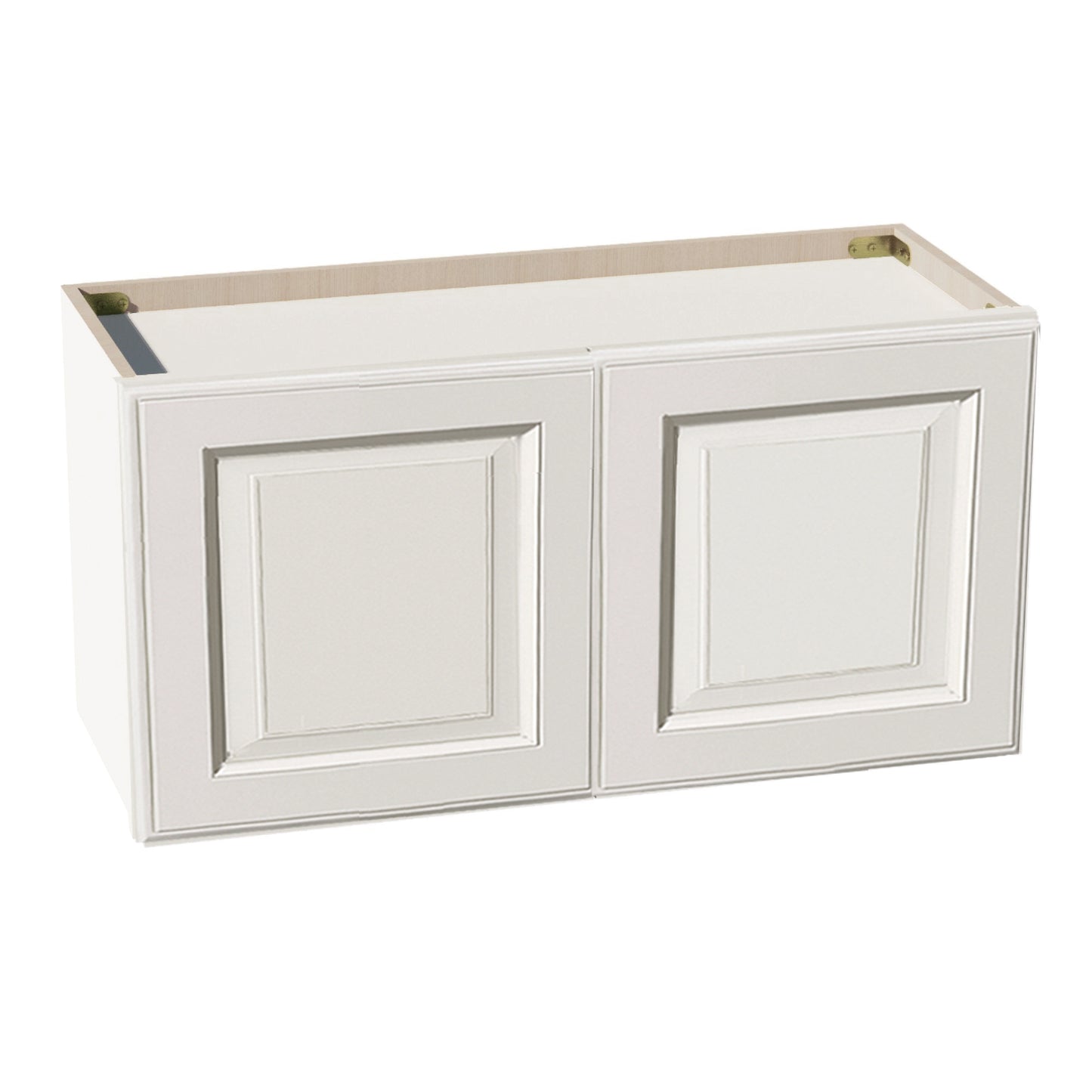 DI-W3015: Dallas Ivory Shaker 30"W x 15"H 2 Doors Standard Wall Bridge Cabinet