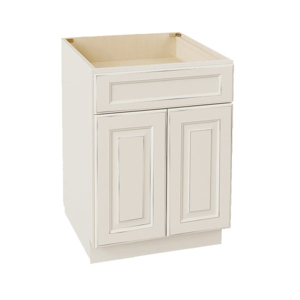 DI-B24: Dallas Ivory Shaker 24" 1 Drawer 2 Doors Standard Base Cabinet