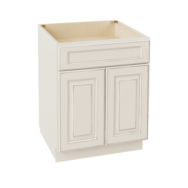 DI-B27: Dallas Ivory Shaker 27" 1 Drawer 2 Doors Standard Base Cabinet