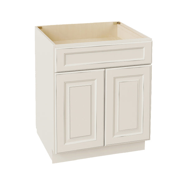 DI-B30: Dallas Ivory Shaker 30" 1 Drawer 2 Door Standard Base Cabinet