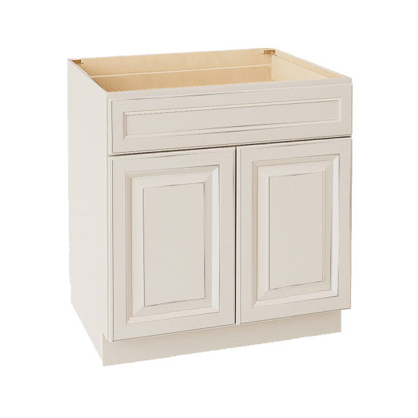 DI-B33: Dallas Ivory Shaker 33" 1 Drawer 2 Doors Standard Base Cabinet