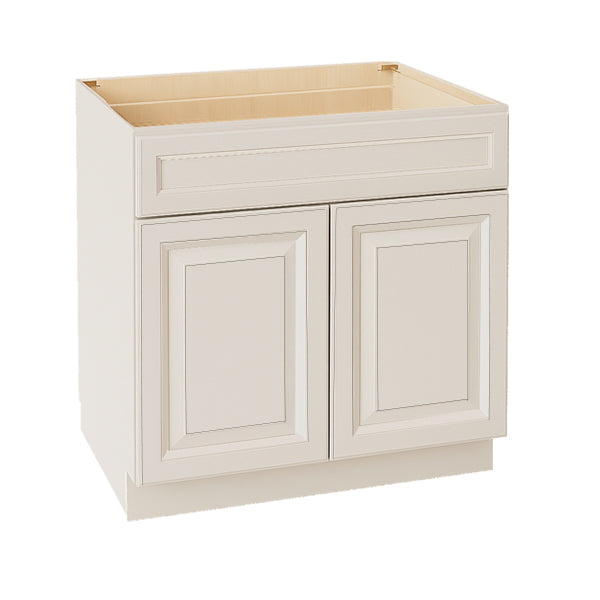 DI-B36: Dallas Ivory Shaker 36" 1 Drawer 2 Doors Standard Base Cabinet