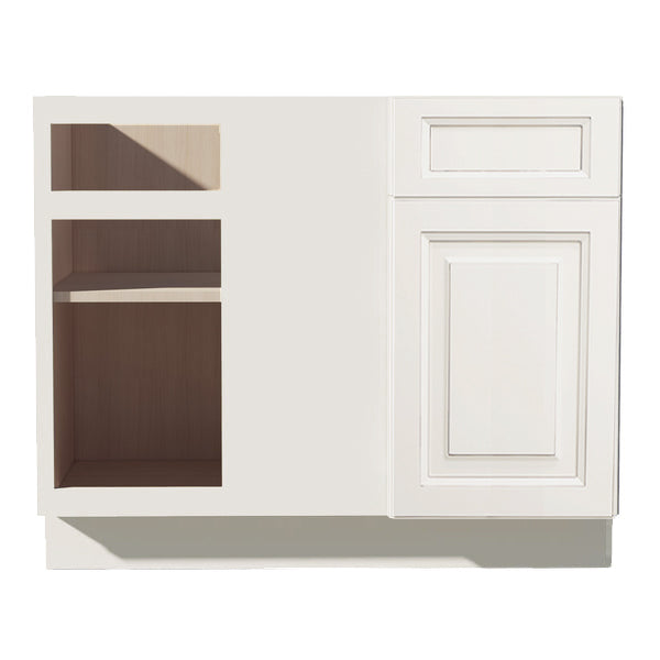 DI-BBC42/45: Dallas Ivory Shaker 42" 1 Door - 1 Drawer Blind Corner Base Cabinets