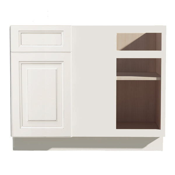 DI-BBC42/45: Dallas Ivory Shaker 42" 1 Door - 1 Drawer Blind Corner Base Cabinets