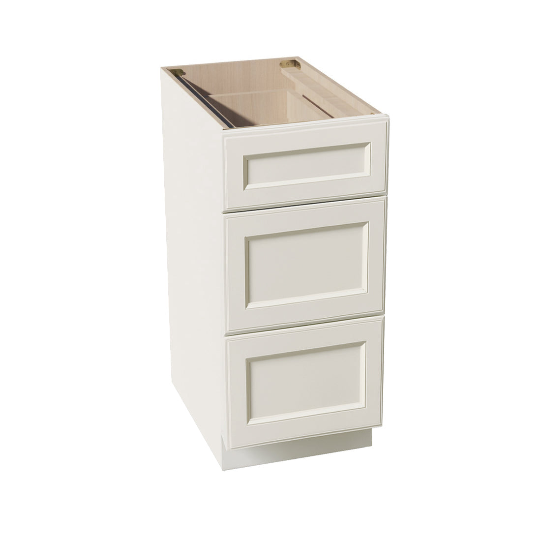 DI-DB15: Dallas Ivory Shaker 15" 3 Drawers Base Cabinet