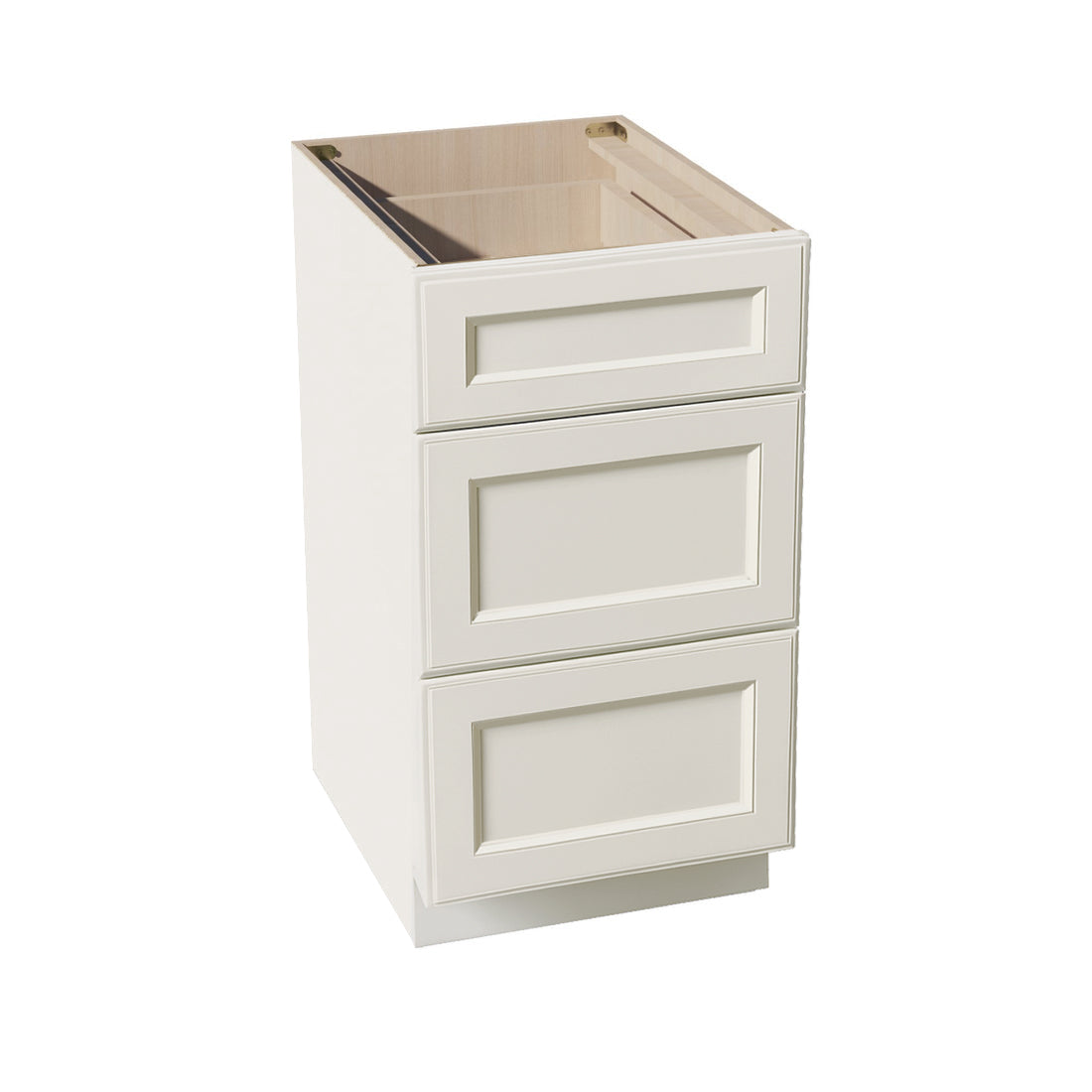 DI-DB18: Dallas Ivory Shaker 18" 3 Drawers Base Cabinet