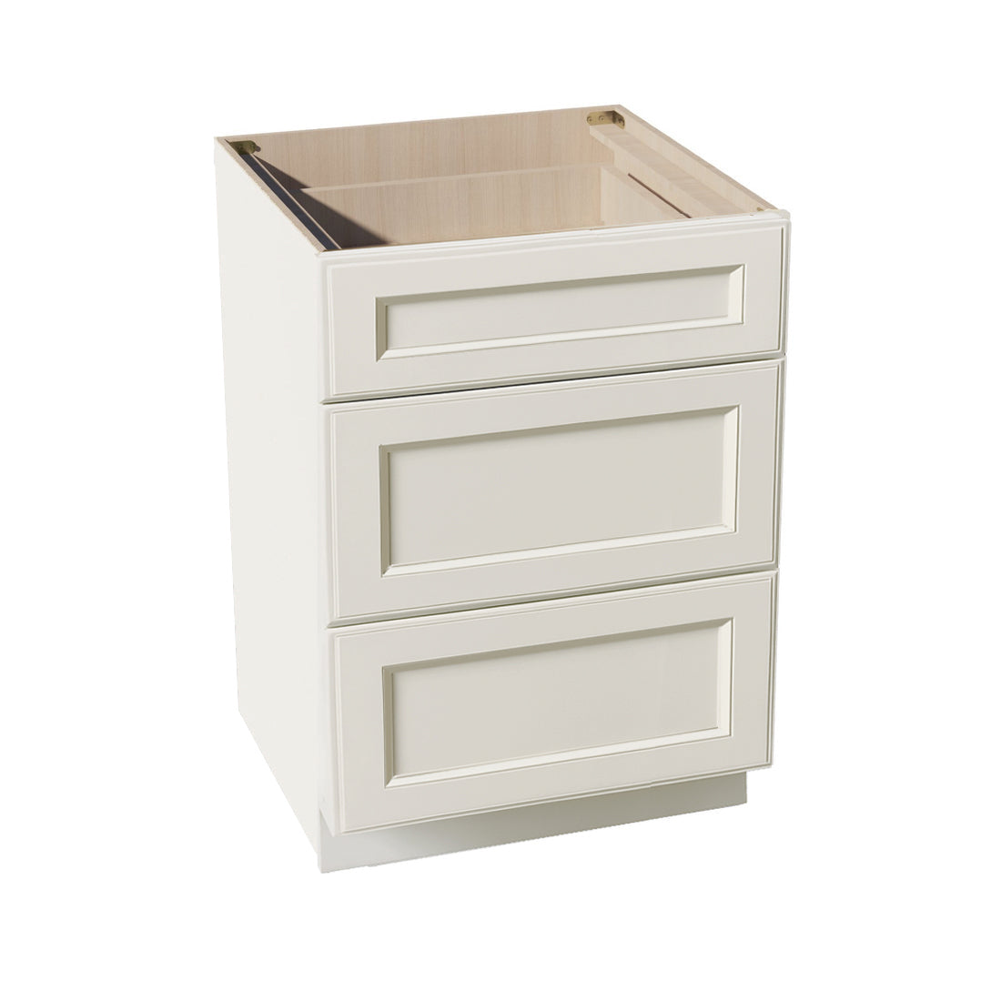 DI-DB24: Dallas Ivory Shaker 24" 3 Drawers Base Cabinet