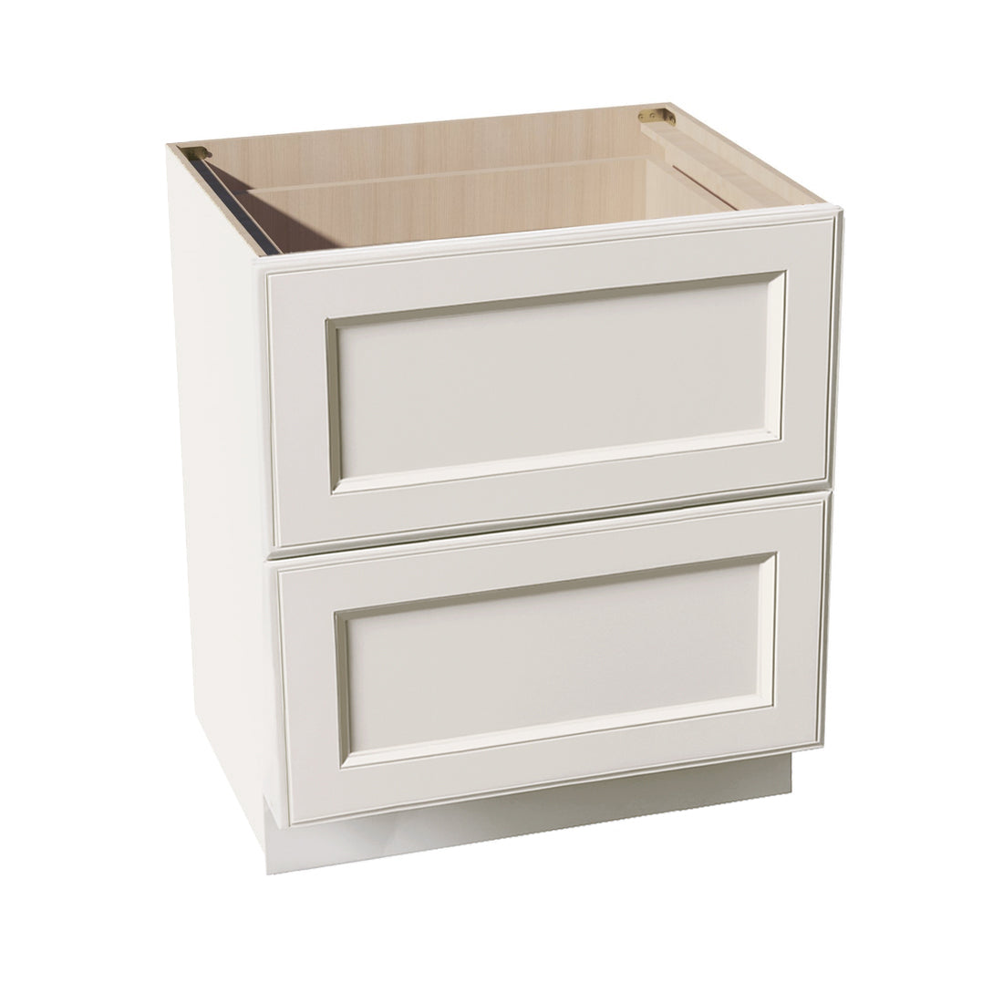 DI-DB30-2: Dallas Ivory Shaker 30" 2 Drawers Base Cabinet