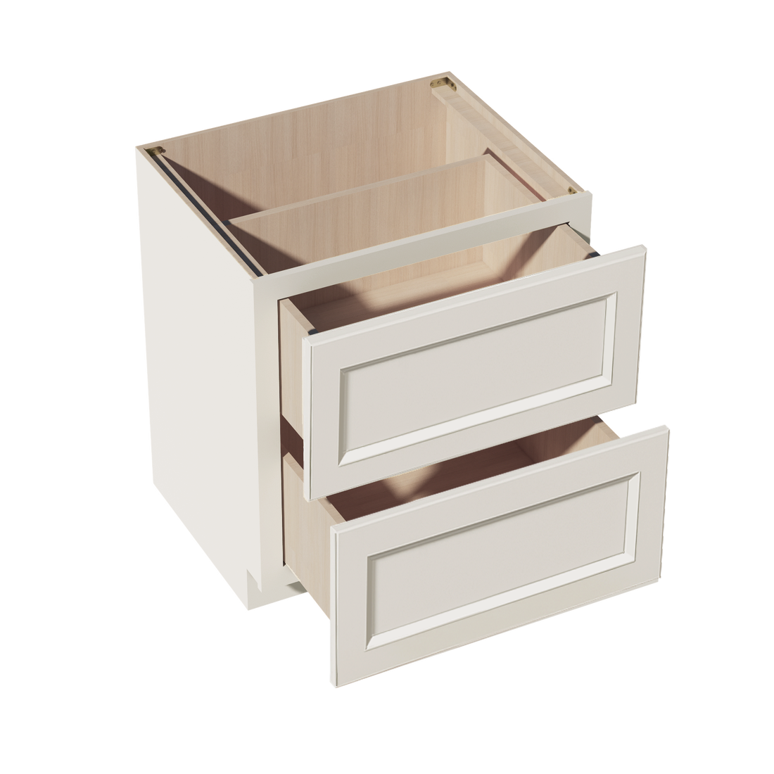 DI-DB30-2: Dallas Ivory Shaker 30" 2 Drawers Base Cabinet