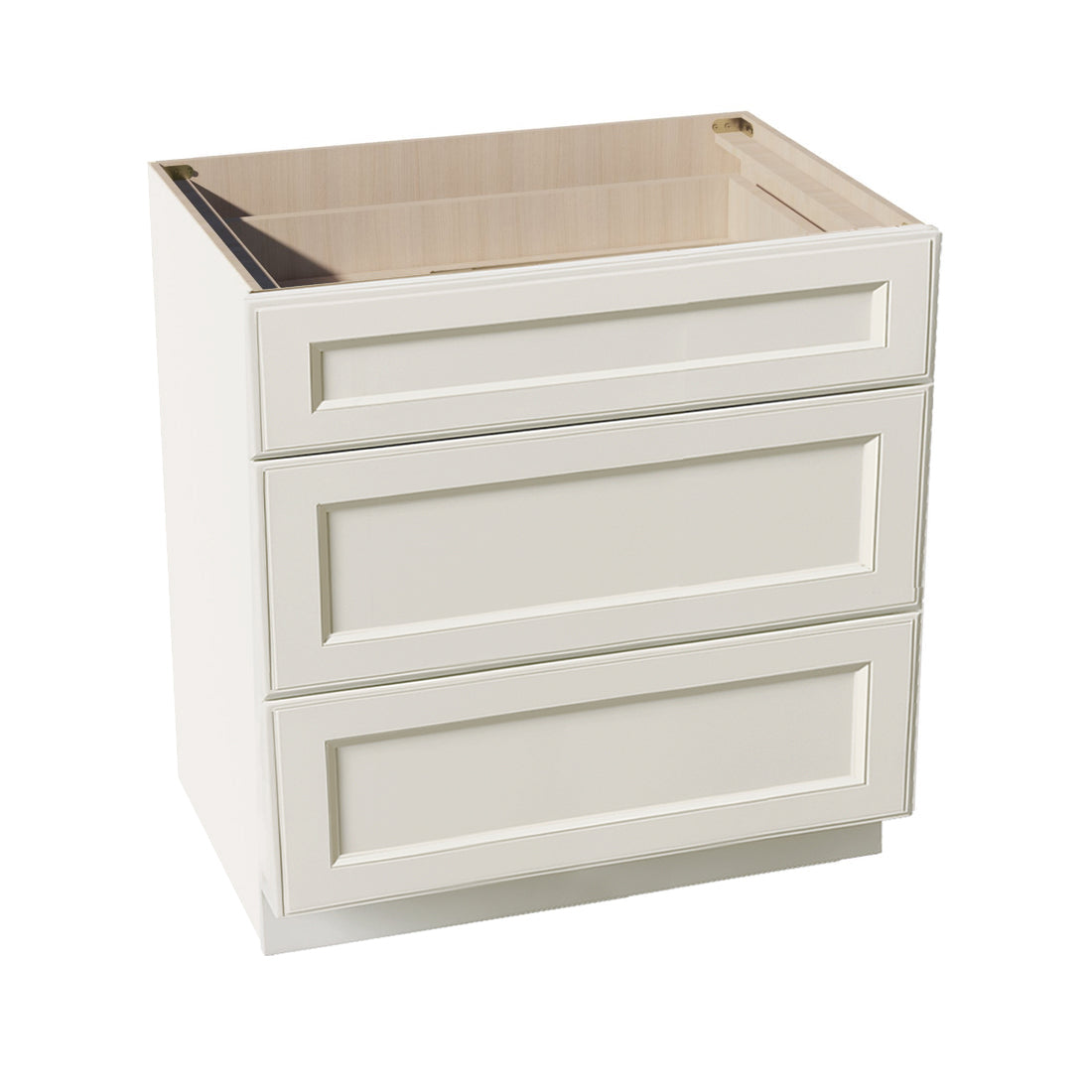 DI-DB33: Dallas Ivory Shaker 33" 3 Drawers Base Cabinet