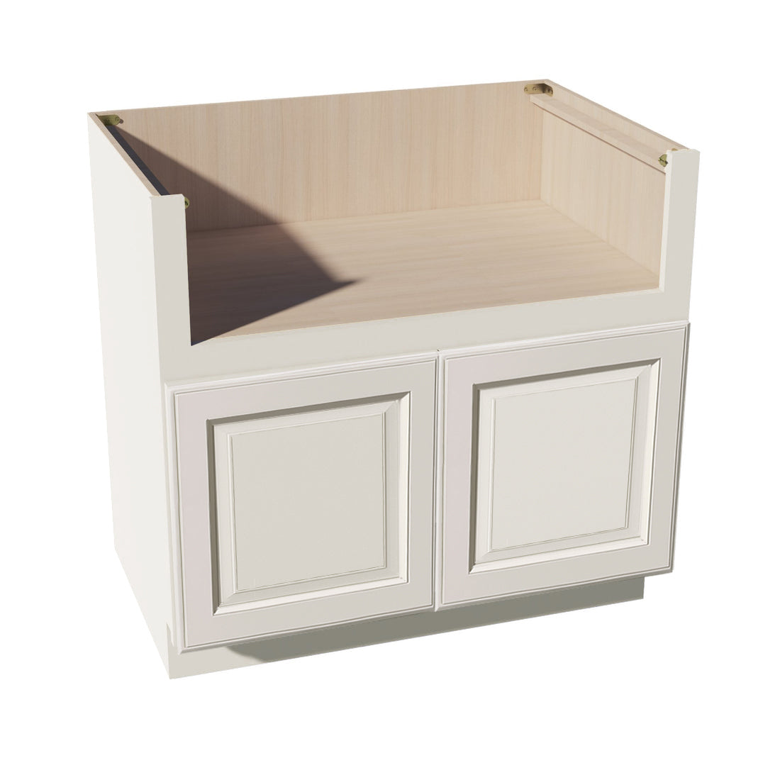 DI-FS36: Dallas Ivory Shaker 36" 2 Doors Farm House Sink Base Cabinets