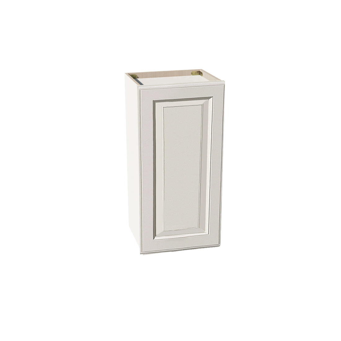 DI-W1530: Dallas Ivory Shaker 15"W x 30"H 1 Door & 2 Shelves Standard Wall Cabinet