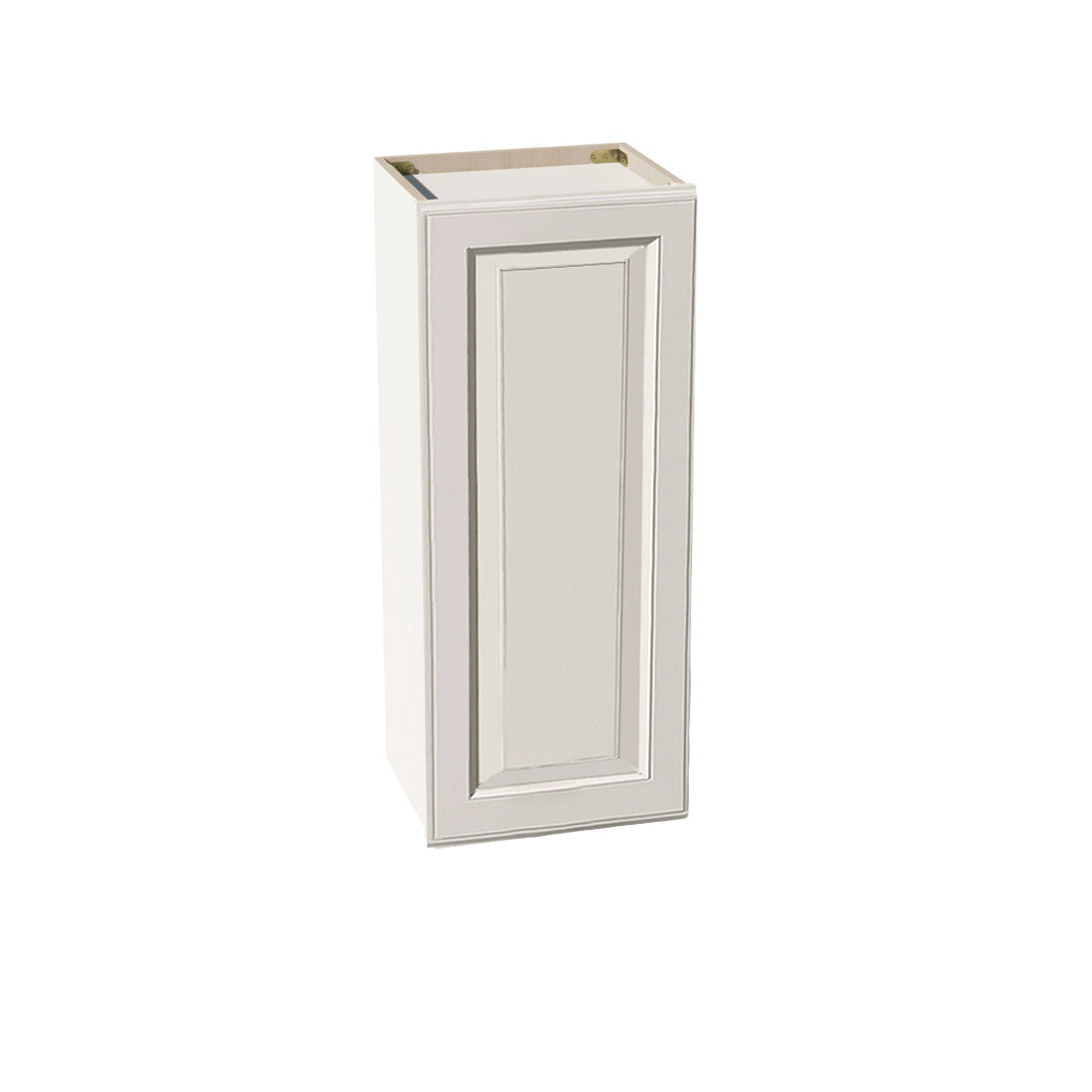 DI-W1536: Dallas Ivory Shaker 15"W x 36"H 1 Door & 2 Shelves Standard Wall Cabinet