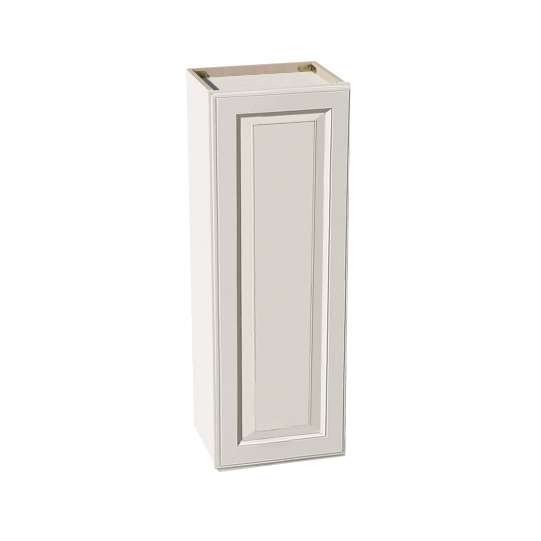 DI-W1542: Dallas Ivory Shaker 15"W x 42"H 1 Door & 3 Shelves Standard Wall Cabinet