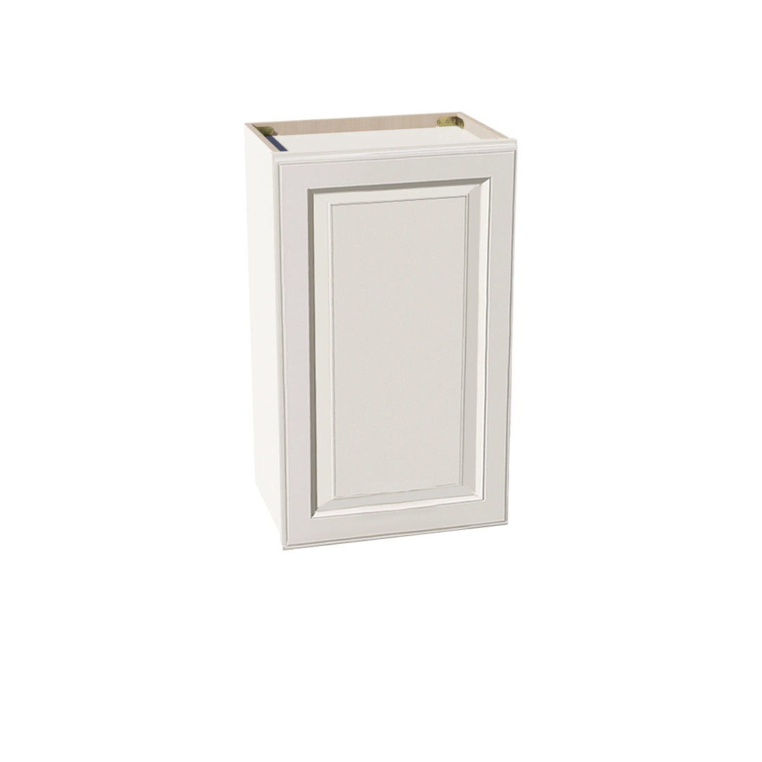 DI-W1830: Dallas Ivory Shaker 18"W x 30"H 1 Door & 2 Shelves Standard Wall Cabinet