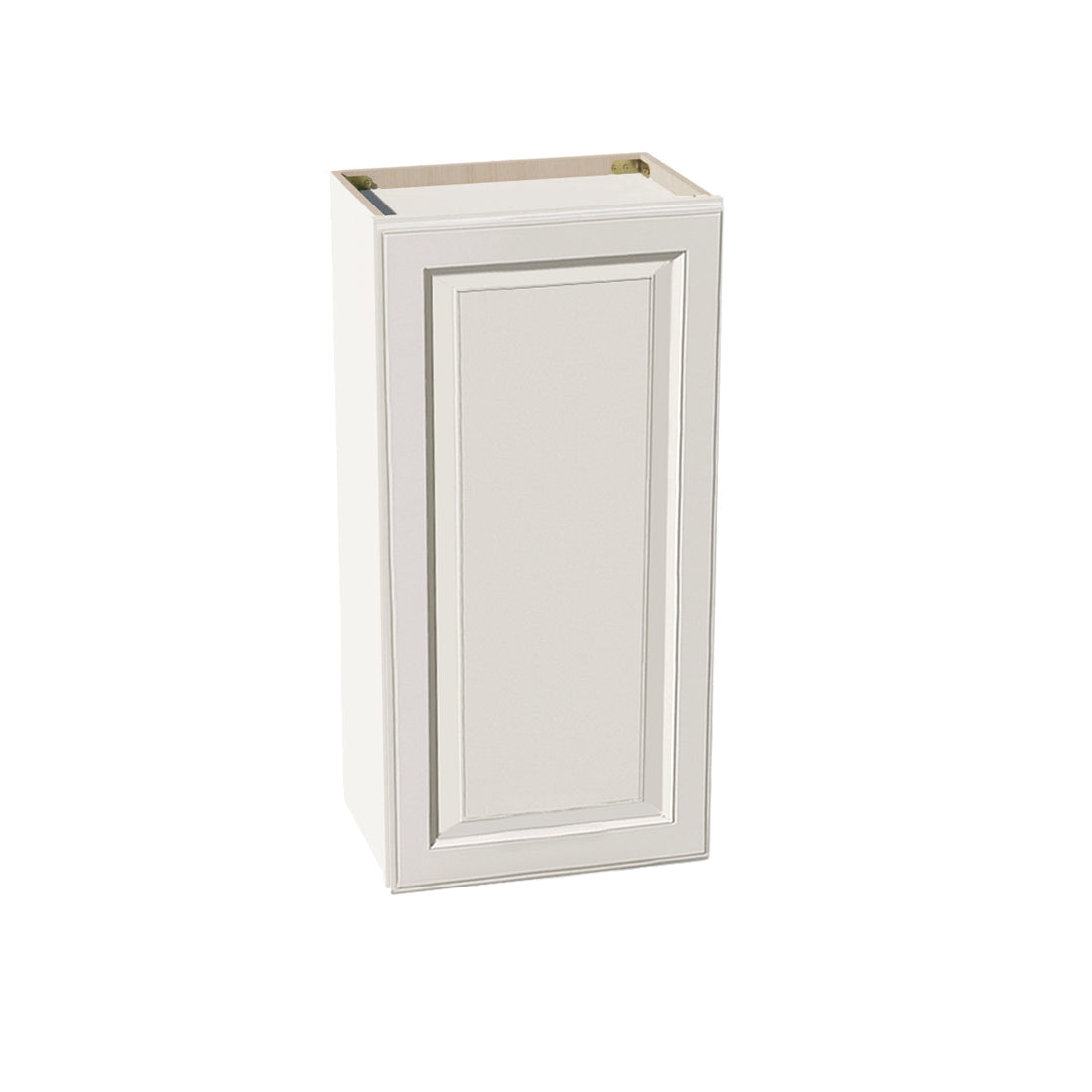 DI-W1836: Dallas Ivory Shaker 18"W x 36"H 1 Door & 2 Shelves Standard Wall Cabinet