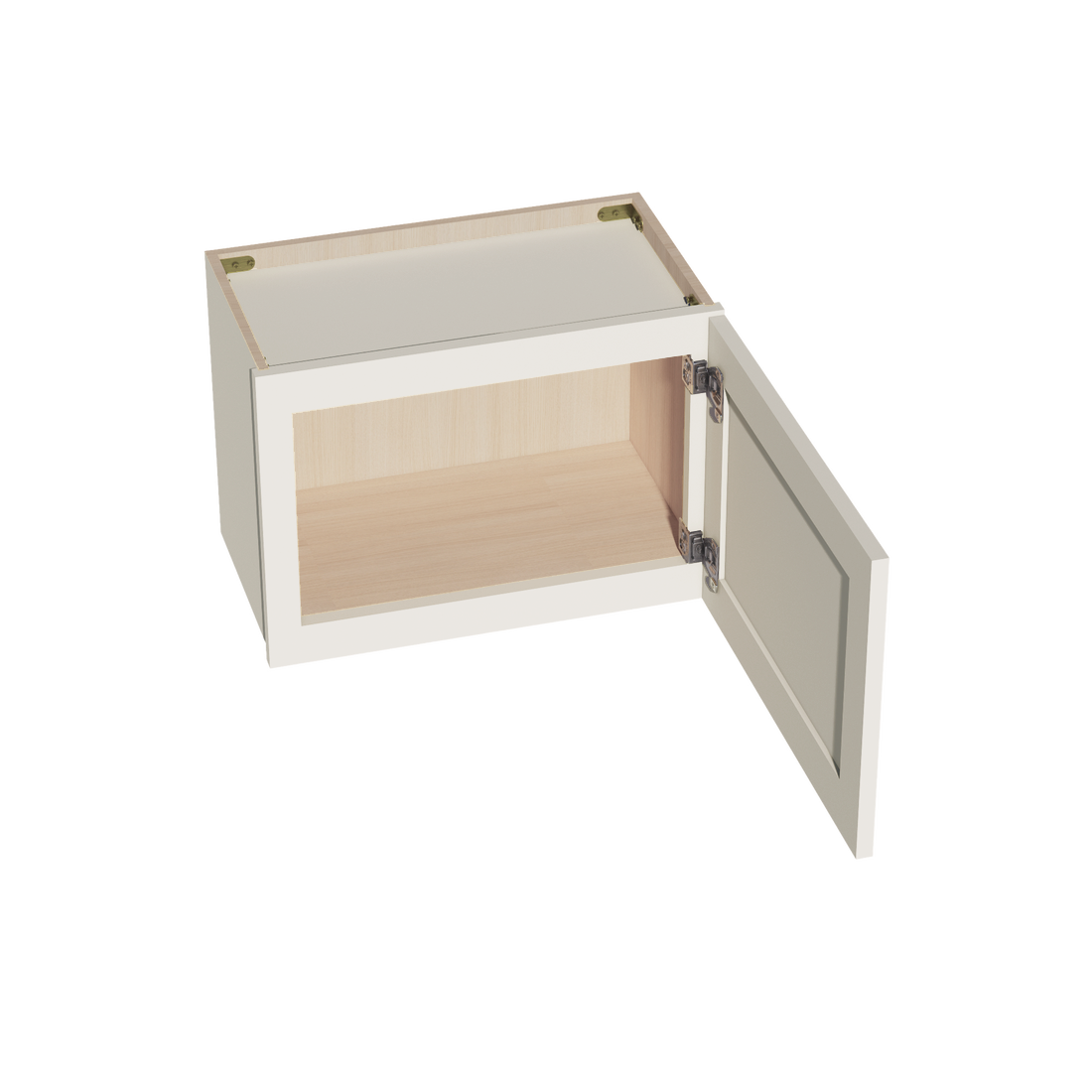 DI-W2115: Dallas Ivory Shaker 21"W x 15"H 1 Door Standard Wall Bridge Cabinet