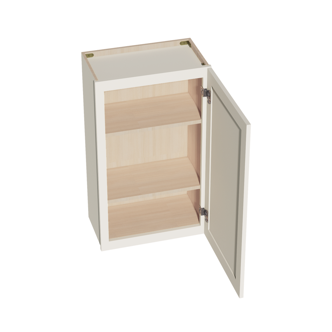 DI-W2136: Dallas Ivory Shaker 21"W x 36"H 1 Door & 2 Shelves Standard Wall Cabinet