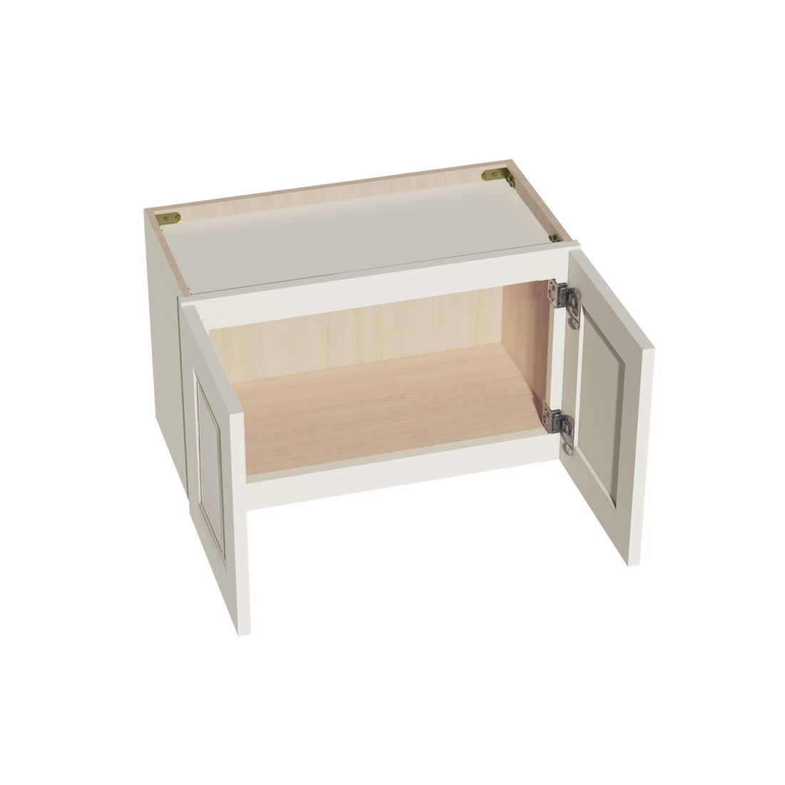 DI-W2415: Dallas Ivory Shaker 24"W x 15"H 2 Doors Standard Wall Bridge Cabinet
