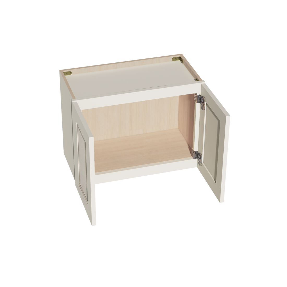 DI-W2418: Dallas Ivory Shaker 24"W x 18"H 2 Doors Standard Wall Bridge Cabinet