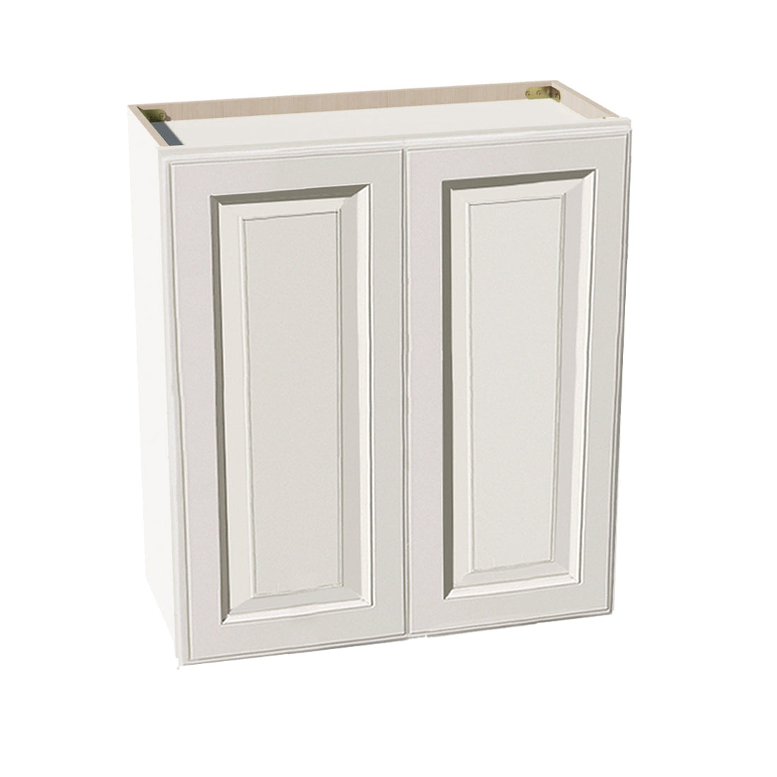 DI-W2730: Dallas Ivory Shaker 27"W x 30"H 2 Doors & 2 Shelves Standard Wall Cabinet