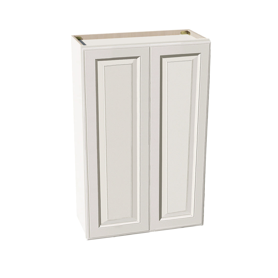 DI-W2742: Dallas Ivory Shaker 27"W x 42"H 2 Doors & 3 Shelves Standard Wall Cabinet