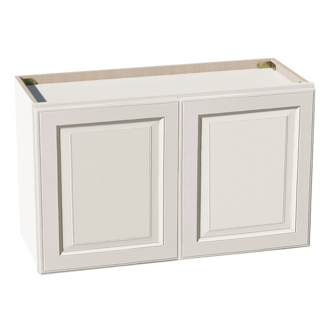 DI-W3018: Dallas Ivory Shaker 30"W x 18"H 2 Doors Standard Wall Bridge Cabinet