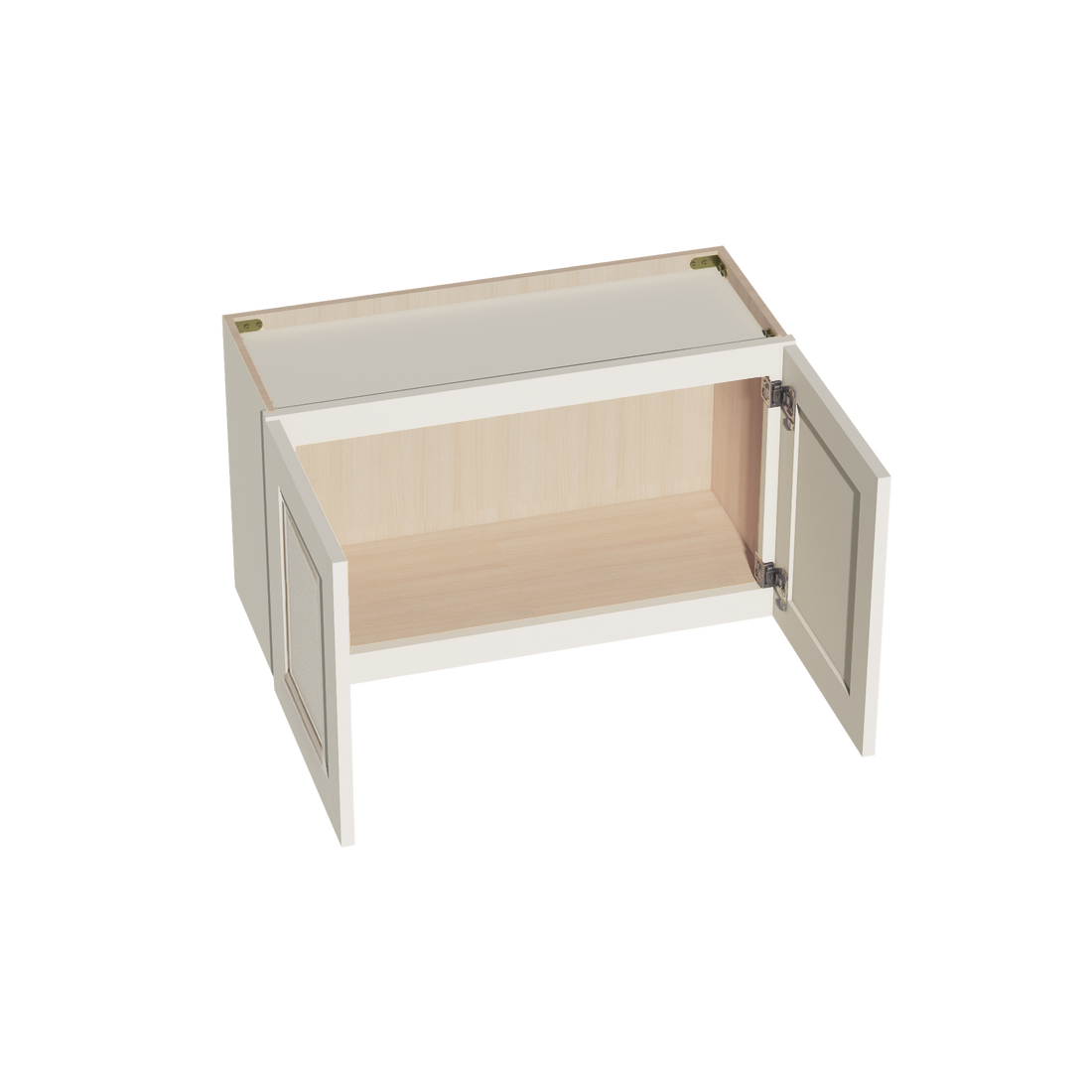 DI-W3018: Dallas Ivory Shaker 30"W x 18"H 2 Doors Standard Wall Bridge Cabinet