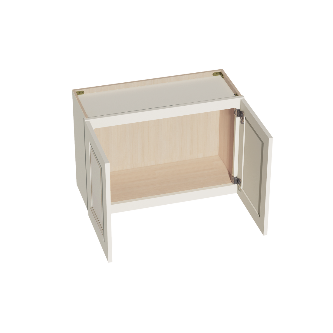 DI-W3021: Dallas Ivory Shaker 30"W x 21"H 2 Doors Standard Wall Bridge Cabinet