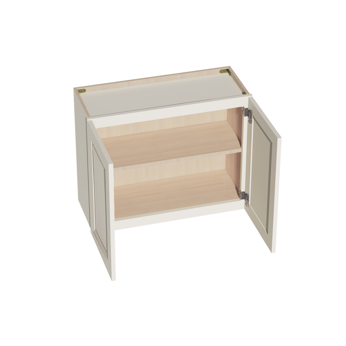 DI-W3024: Dallas Ivory Shaker 30"W x 24"H 2 Doors Standard Wall Bridge Cabinet