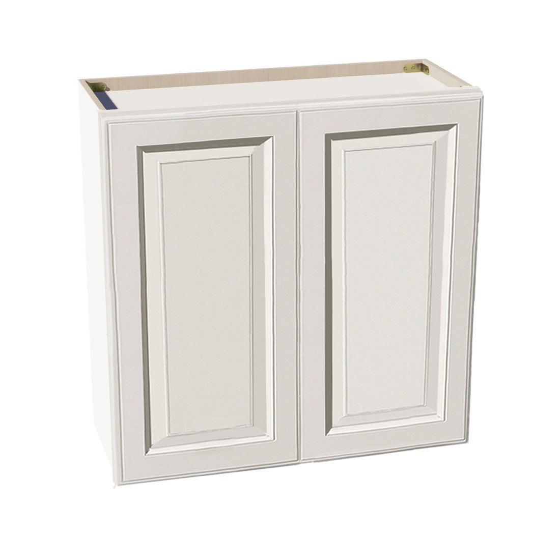 DI-W3030: Dallas Ivory Shaker 30"W x 30"H 2 Doors & 2 Shelves Standard Wall Cabinet