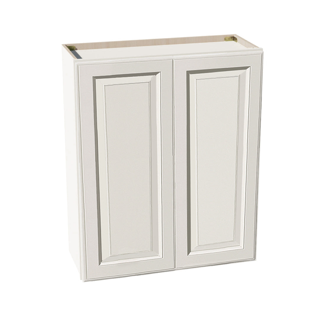 DI-W3036: Dallas Ivory Shaker 30"W x 36"H 2 Doors & 2 Shelves Standard Wall Cabinet