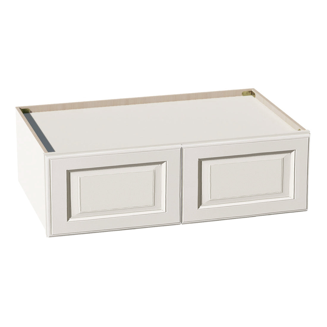 DI-W331224: Dallas Ivory Shaker 33"W x 12"H x 24"D 2 Doors Standard Bridge Wall Cabinet