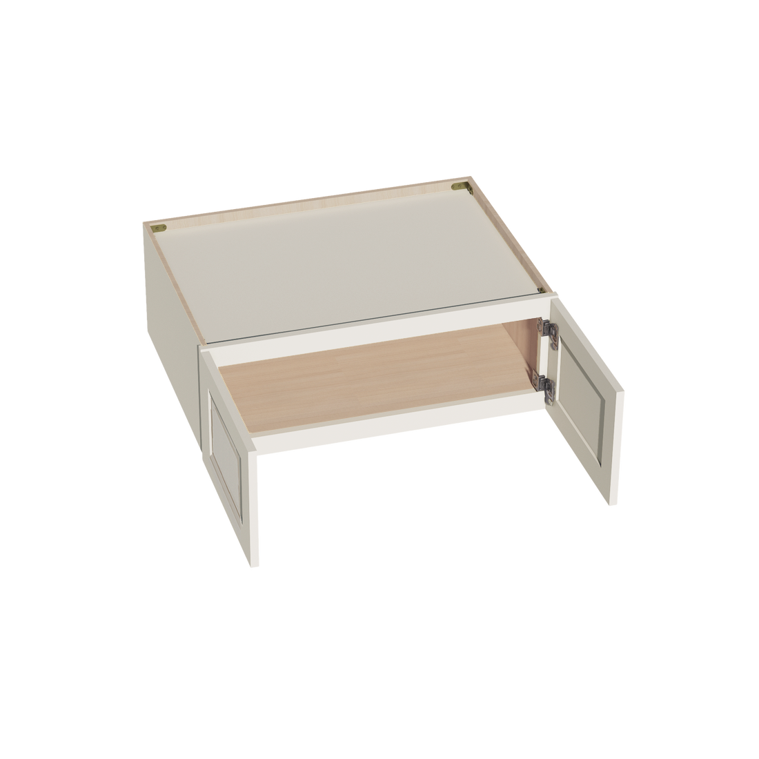 DI-W331224: Dallas Ivory Shaker 33"W x 12"H x 24"D 2 Doors Standard Bridge Wall Cabinet