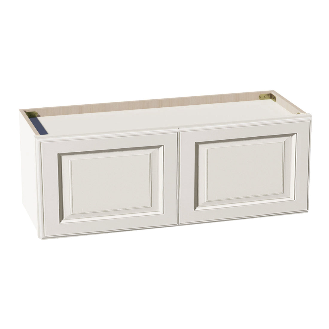 DI-W3312: Dallas Ivory Shaker 33"W x 12"H 2 Doors Standard Wall Bridge Cabinet
