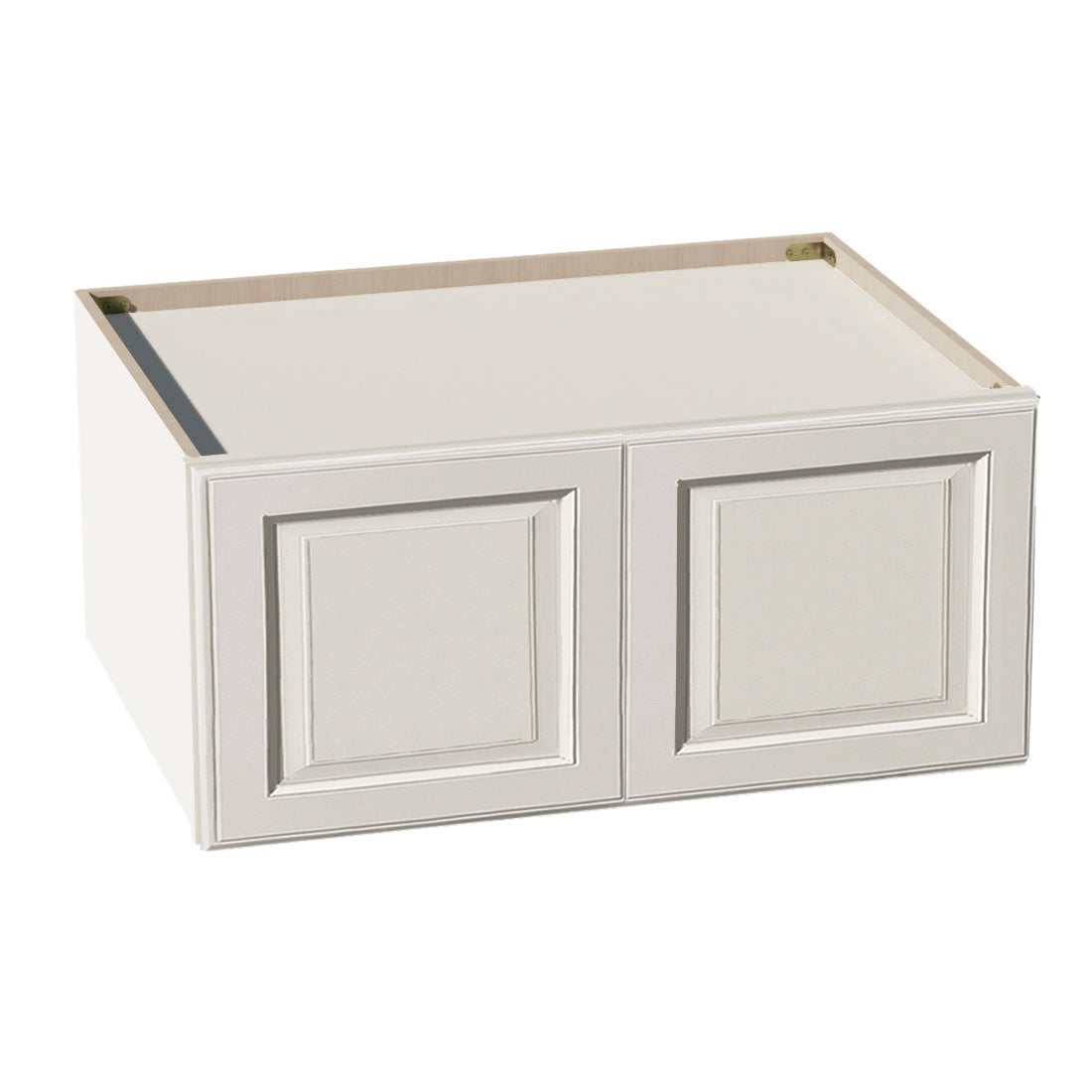 DI-W331524: Dallas Ivory Shaker 33"W x 15"H x 24"D 2 Doors Standard Bridge Wall Cabinet
