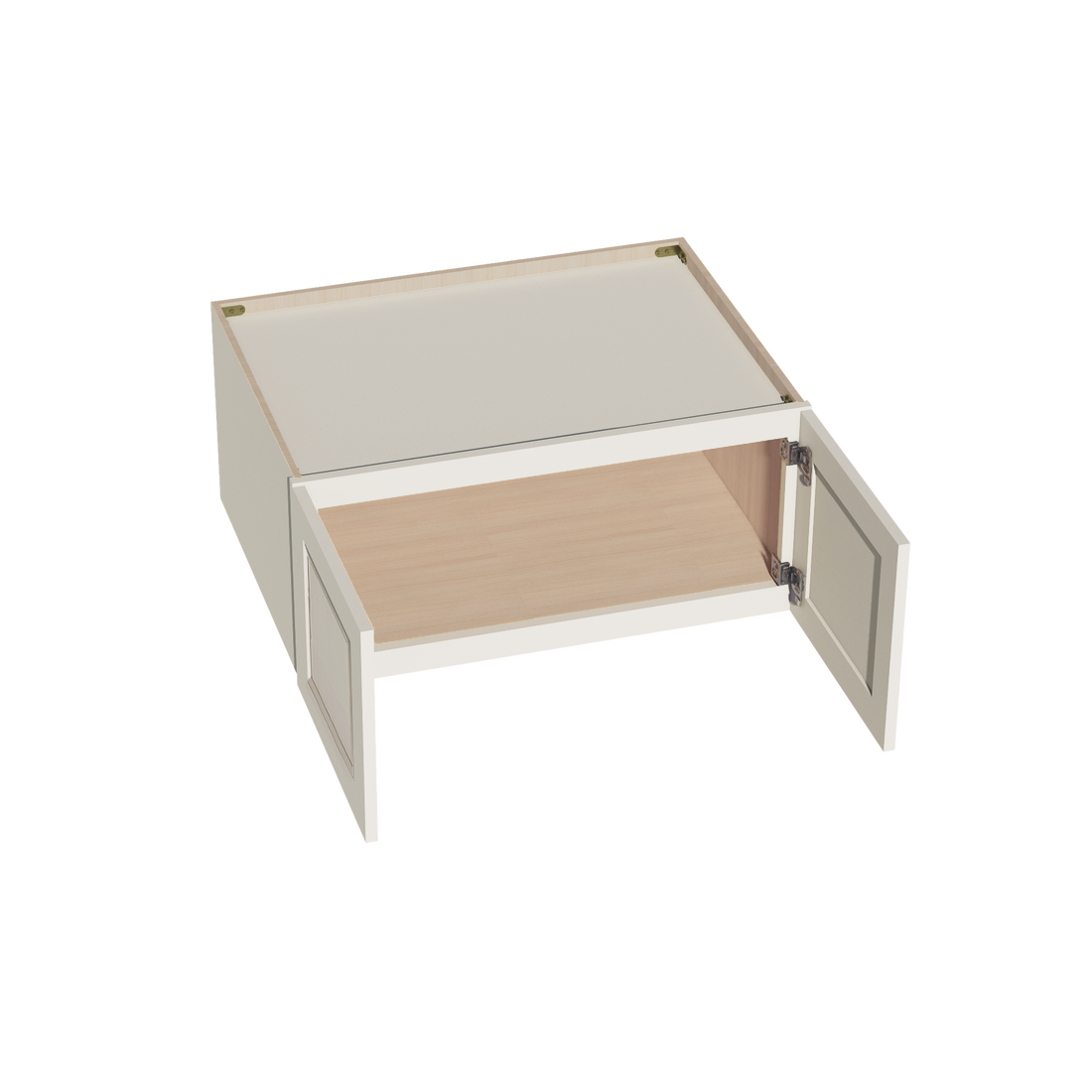 DI-W331524: Dallas Ivory Shaker 33"W x 15"H x 24"D 2 Doors Standard Bridge Wall Cabinet