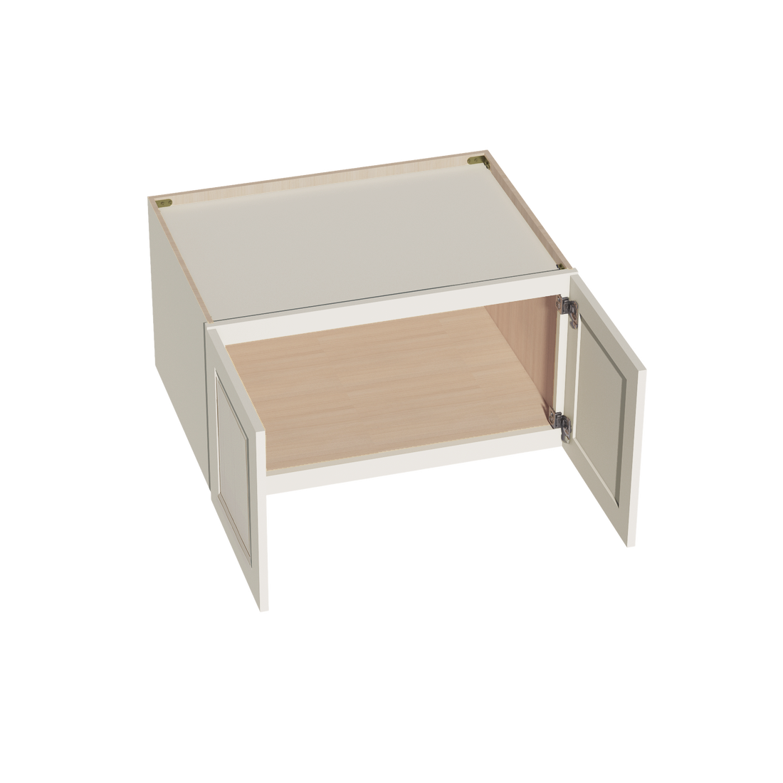 DI-W331824: Dallas Ivory Shaker 33"W x 18"H x 24"D 2 Doors Standard Bridge Wall Cabinet