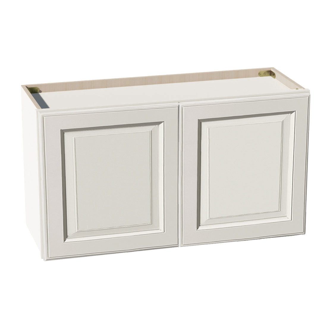 DI-W3318: Dallas Ivory Shaker 33"W x 18"H 2 Doors Standard Wall Bridge Cabinet