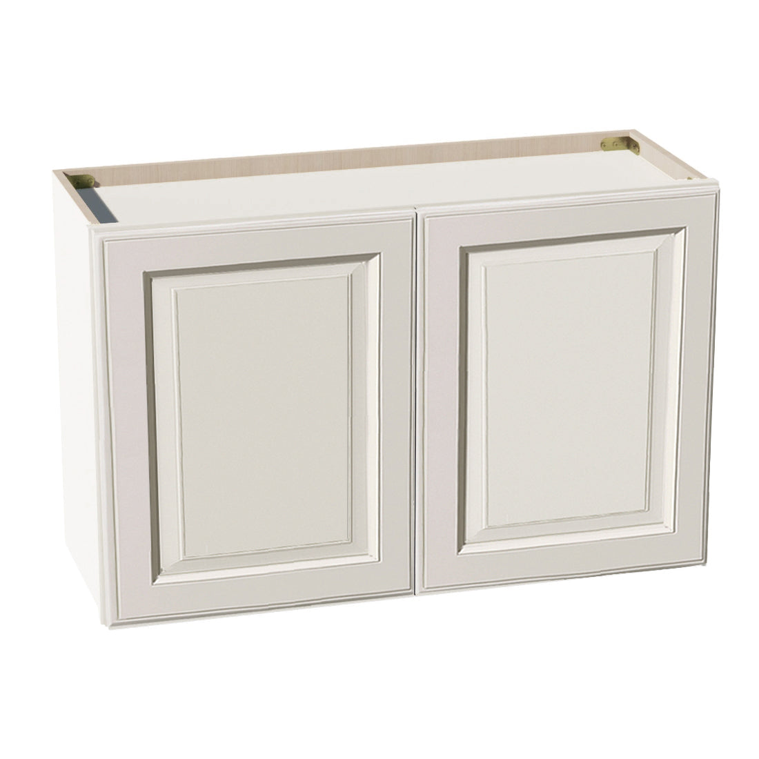 DI-W3321: Dallas Ivory Shaker 33"W x 21"H 2 Doors Standard Wall Bridge Cabinet