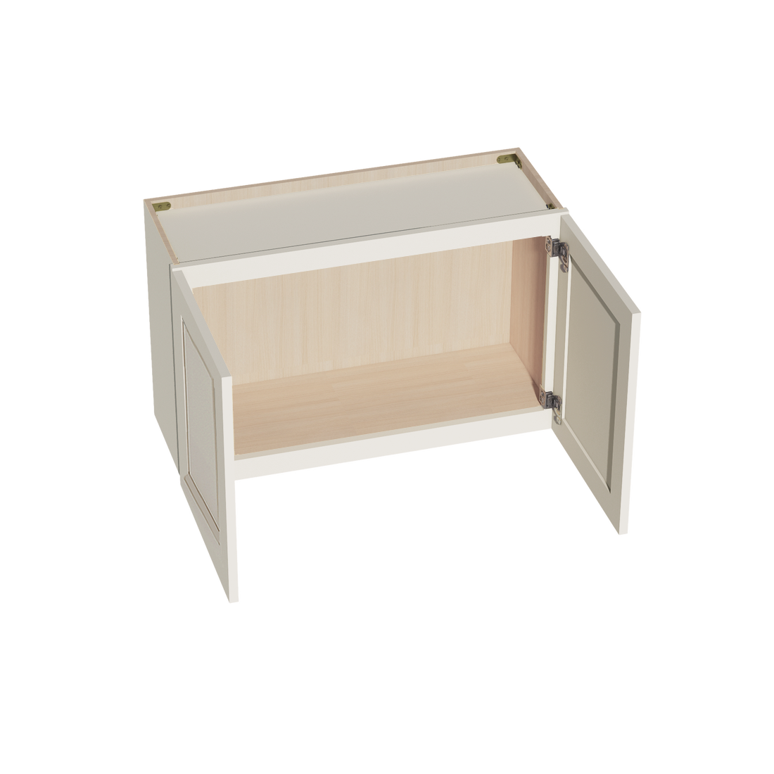 DI-W3321: Dallas Ivory Shaker 33"W x 21"H 2 Doors Standard Wall Bridge Cabinet