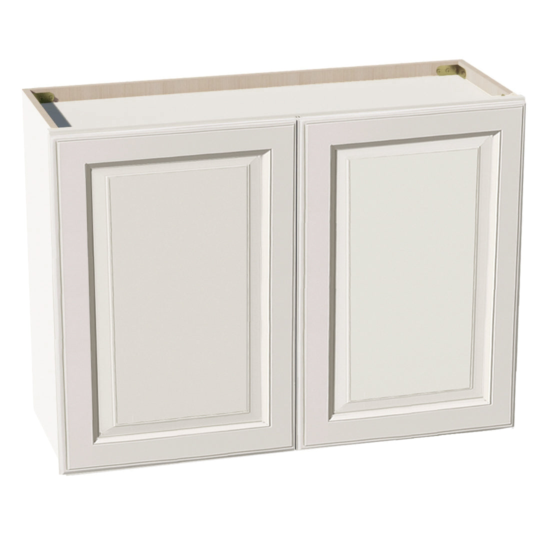 DI-W3324: Dallas Ivory Shaker 33"W x 24"H 2 Doors Standard Wall Bridge Cabinet