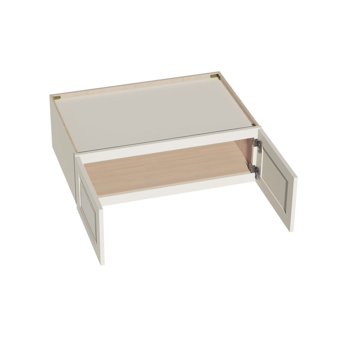 DI-W361224: Dallas Ivory Shaker 36"W x 12"H x 24"D 2 Doors Standard Bridge Wall Cabinet